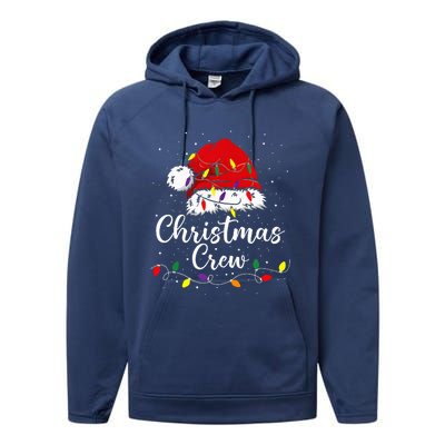 Christmas Crew Family Group Matching Christmas Pajama Party Performance Fleece Hoodie