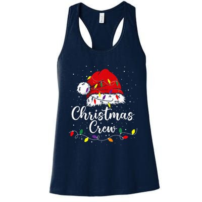 Christmas Crew Family Group Matching Christmas Pajama Party Women's Racerback Tank