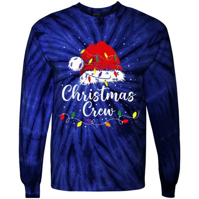 Christmas Crew Family Group Matching Christmas Pajama Party Tie-Dye Long Sleeve Shirt