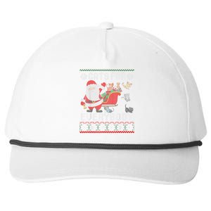 Christmas Cats For Everybody Ugly Funny Cute Great Gift Snapback Five-Panel Rope Hat