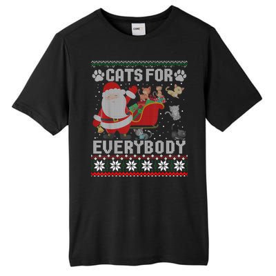 Christmas Cats For Everybody Ugly Funny Cute Great Gift Tall Fusion ChromaSoft Performance T-Shirt