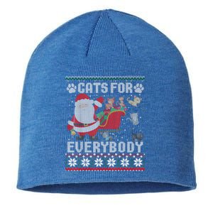 Christmas Cats For Everybody Ugly Funny Cute Great Gift Sustainable Beanie