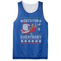 Christmas Cats For Everybody Ugly Funny Cute Great Gift Mesh Reversible Basketball Jersey Tank