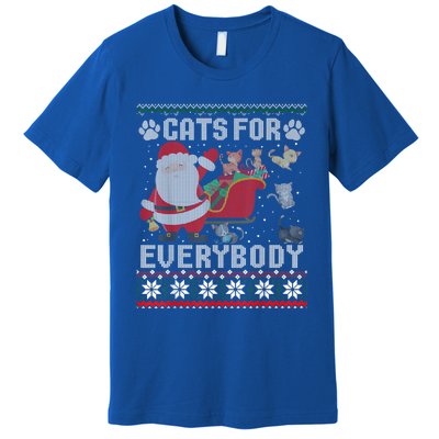 Christmas Cats For Everybody Ugly Funny Cute Great Gift Premium T-Shirt