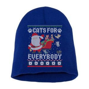 Christmas Cats For Everybody Ugly Funny Cute Great Gift Short Acrylic Beanie