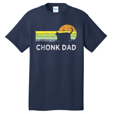 Chonk Cat Funny Cat Dad Meme Fluffiest Kitty Tall T-Shirt