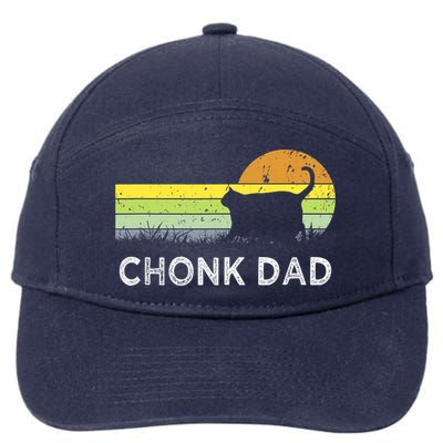 Chonk Cat Funny Cat Dad Meme Fluffiest Kitty 7-Panel Snapback Hat