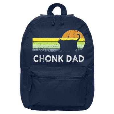 Chonk Cat Funny Cat Dad Meme Fluffiest Kitty 16 in Basic Backpack