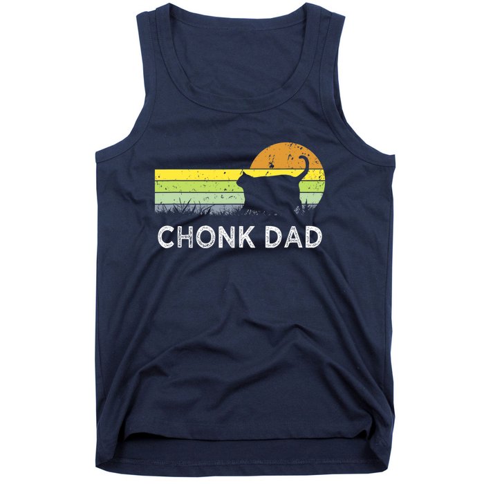 Chonk Cat Funny Cat Dad Meme Fluffiest Kitty Tank Top