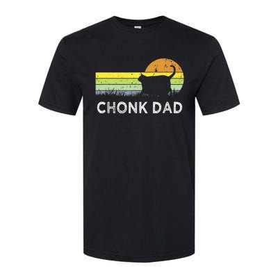 Chonk Cat Funny Cat Dad Meme Fluffiest Kitty Softstyle® CVC T-Shirt