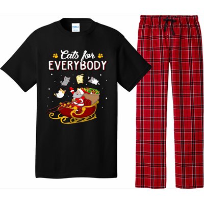 Christmas Cats For Everyone Santa Loves Cats Too Merry Xmas Gift Pajama Set