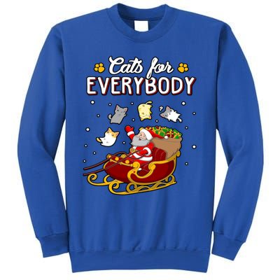 Christmas Cats For Everyone Santa Loves Cats Too Merry Xmas Gift Sweatshirt