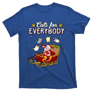 Christmas Cats For Everyone Santa Loves Cats Too Merry Xmas Gift T-Shirt