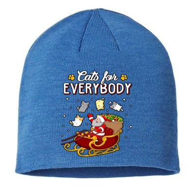 Christmas Cats For Everyone Santa Loves Cats Too Merry Xmas Gift Sustainable Beanie