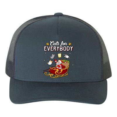 Christmas Cats For Everyone Santa Loves Cats Too Merry Xmas Gift Yupoong Adult 5-Panel Trucker Hat