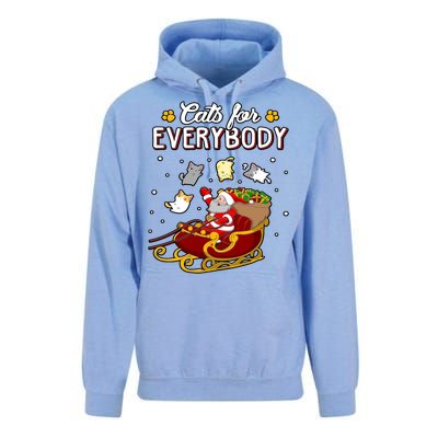 Christmas Cats For Everyone Santa Loves Cats Too Merry Xmas Gift Unisex Surf Hoodie