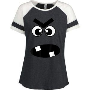 Creepy Carrots Face Halloween Costume Enza Ladies Jersey Colorblock Tee