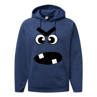 Creepy Carrots Face Halloween Costume Performance Fleece Hoodie