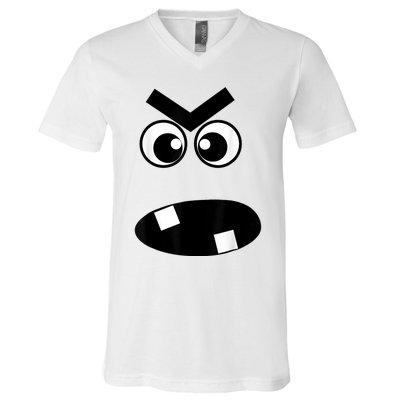 Creepy Carrots Face Halloween Costume V-Neck T-Shirt