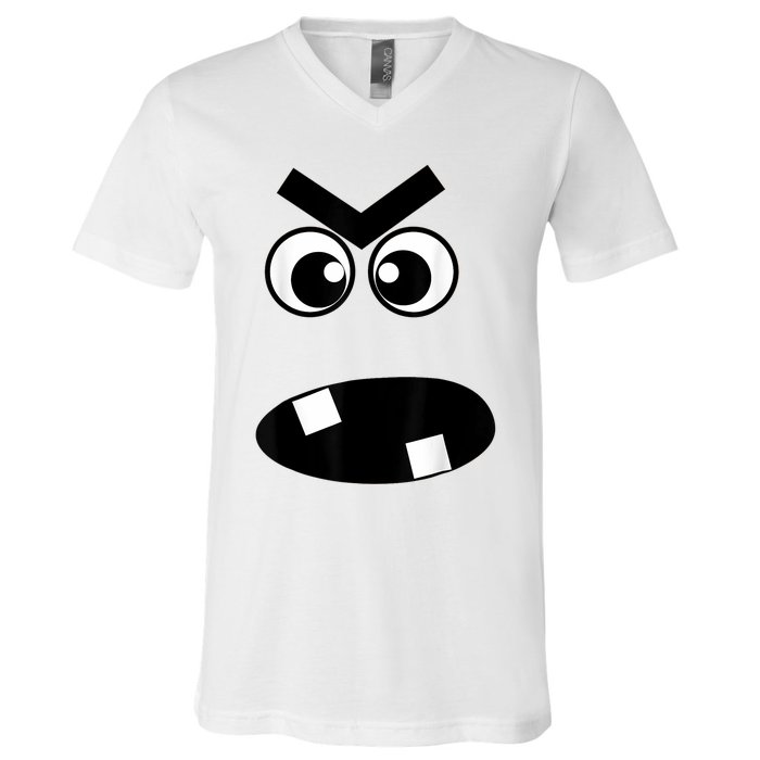 Creepy Carrots Face Halloween Costume V-Neck T-Shirt