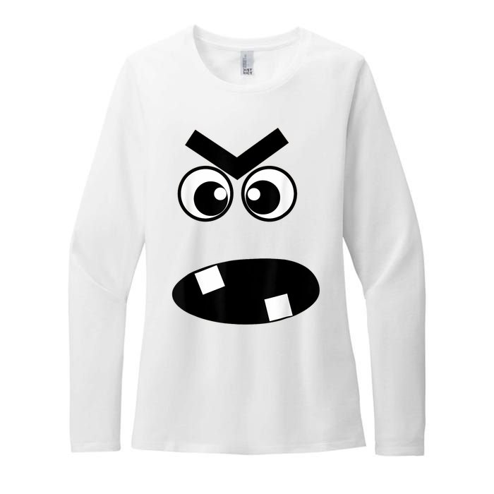 Creepy Carrots Face Halloween Costume Womens CVC Long Sleeve Shirt