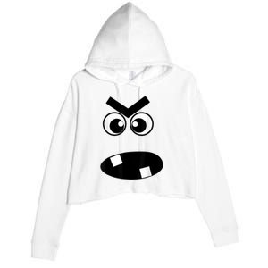 Creepy Carrots Face Halloween Costume Crop Fleece Hoodie