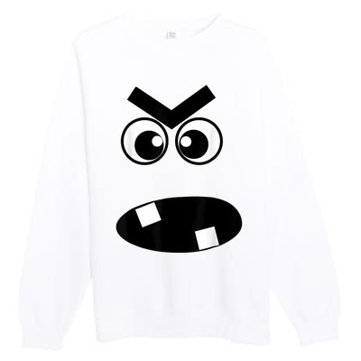 Creepy Carrots Face Halloween Costume Premium Crewneck Sweatshirt