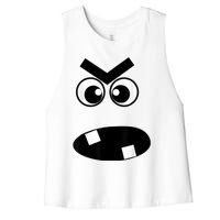 Creepy Carrots Face Halloween Costume Women's Racerback Cropped Tank