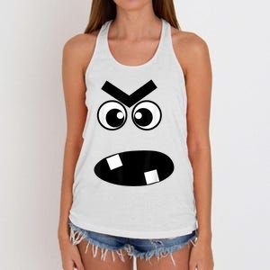 Creepy Carrots Face Halloween Costume Women's Knotted Racerback Tank