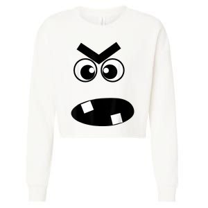 Creepy Carrots Face Halloween Costume Cropped Pullover Crew