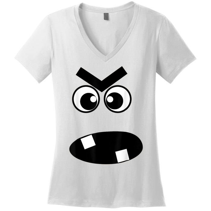 Creepy Carrots Face Halloween Costume Women's V-Neck T-Shirt