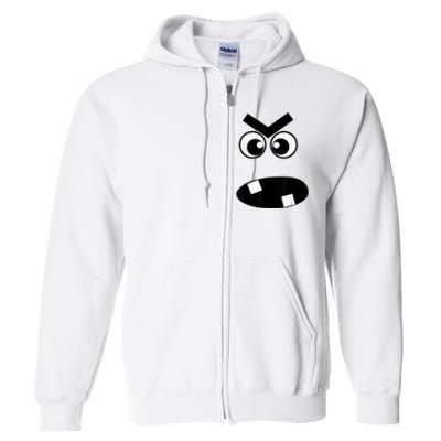 Creepy Carrots Face Halloween Costume Full Zip Hoodie