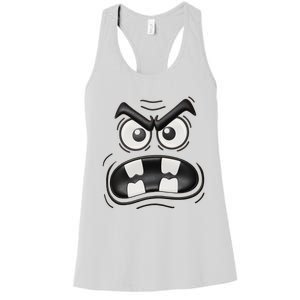 Creepy Carrots Face Halloween Funny Costume Women's Racerback Tank