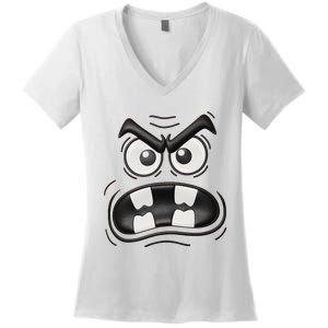 Creepy Carrots Face Halloween Funny Costume Women's V-Neck T-Shirt