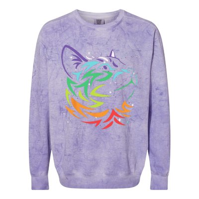 Cat colors for cat lovers Cat Colorblast Crewneck Sweatshirt