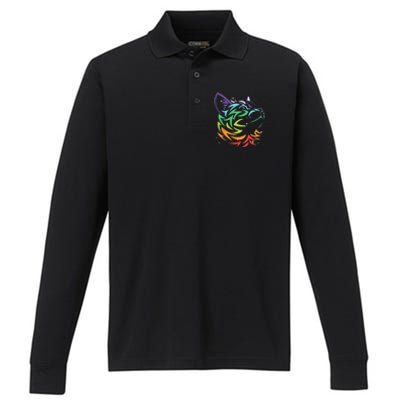 Cat colors for cat lovers Cat Performance Long Sleeve Polo