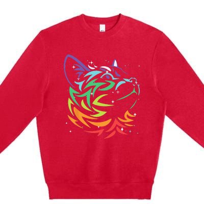 Cat colors for cat lovers Cat Premium Crewneck Sweatshirt