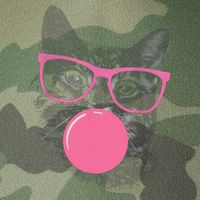 Cute Cat Face Eating Gum And Makes A Bubble Funny Cat Legacy Tie Dye Trucker Hat
