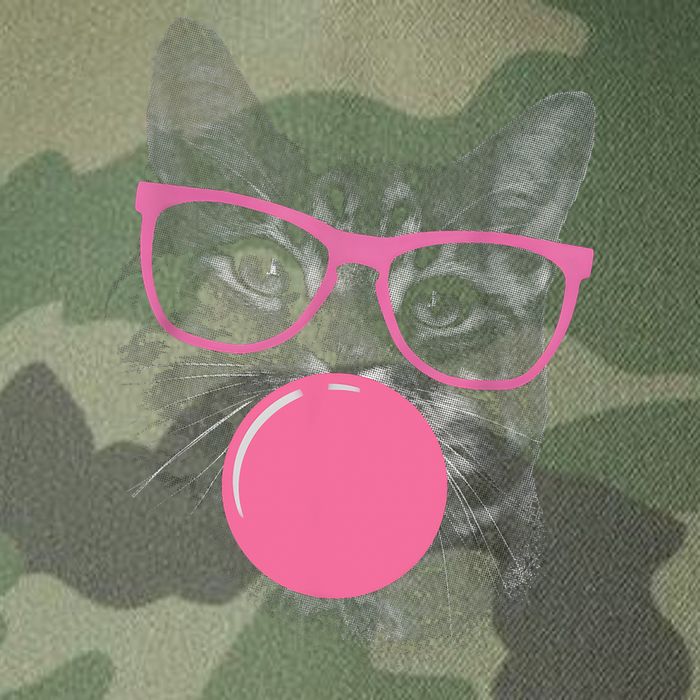 Cute Cat Face Eating Gum And Makes A Bubble Funny Cat Legacy Tie Dye Trucker Hat