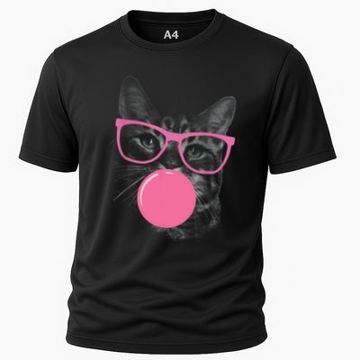 Cute Cat Face Eating Gum And Makes A Bubble Funny Cat Performance Shirt