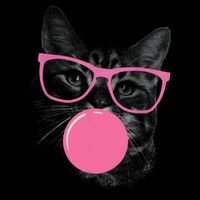 Cute Cat Face Eating Gum And Makes A Bubble Funny Cat Impact Tech Backpack