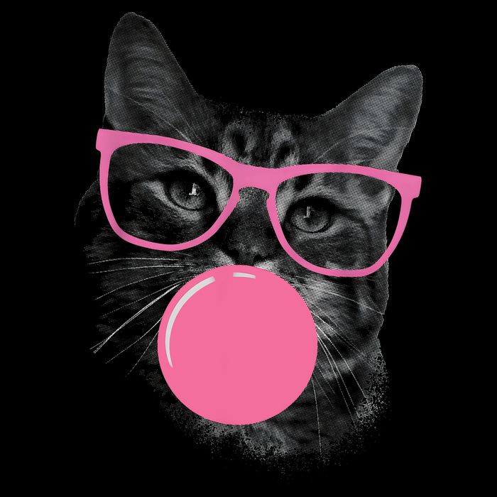 Cute Cat Face Eating Gum And Makes A Bubble Funny Cat Impact Tech Backpack