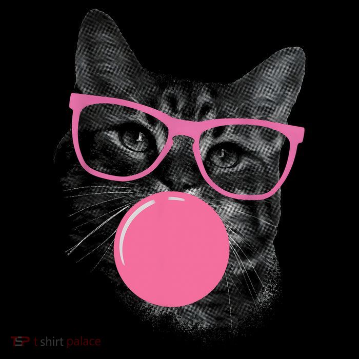 Cute Cat Face Eating Gum And Makes A Bubble Funny Cat Sustainable Bucket Hat