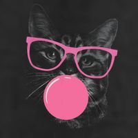 Cute Cat Face Eating Gum And Makes A Bubble Funny Cat Tumbler