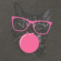 Cute Cat Face Eating Gum And Makes A Bubble Funny Cat Cotton Canvas Backpack