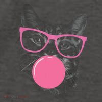 Cute Cat Face Eating Gum And Makes A Bubble Funny Cat Vector Backpack