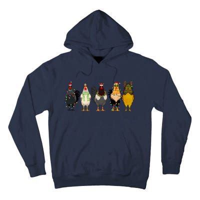 Christmas Chicken Farm Animal Funny Holiday Season Tall Hoodie