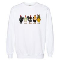 Christmas Chicken Farm Animal Funny Holiday Season Garment-Dyed Sweatshirt