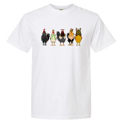 Christmas Chicken Farm Animal Funny Holiday Season Garment-Dyed Heavyweight T-Shirt