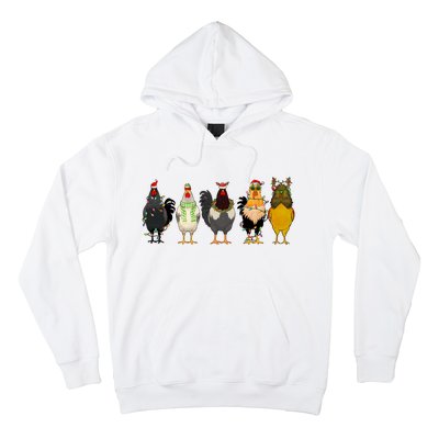 Christmas Chicken Farm Animal Funny Holiday Season Hoodie